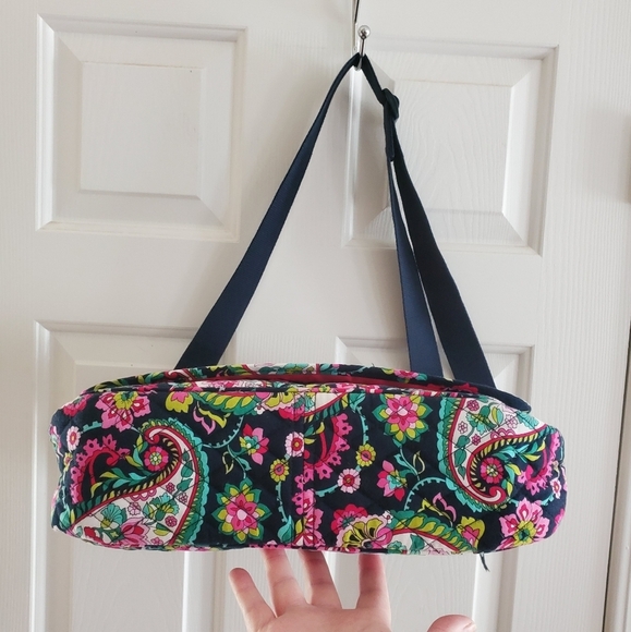 Vera Bradley Messenger Bag in Petal Paisley Navy Summer 2014 - Picture 3 of 14